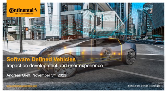 Software-defined vehicle – the impact on development and user experience