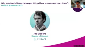 Friday 3 November 2023 - Why simulated phishing campaigns fail, and how to make sure yours doesn't