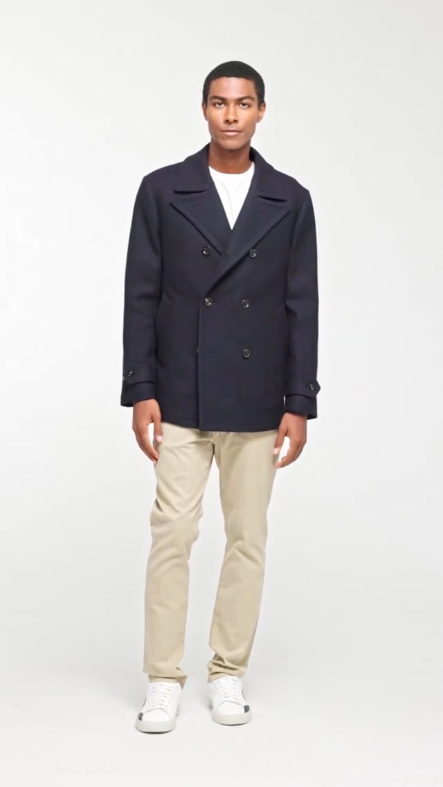 Peacoat in Blue Luxury Italian Coats Boglioli