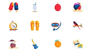 Animated Tropical Icon Set, a Duotone Icon by Prosymbols (Thumbnail 14 of 14)