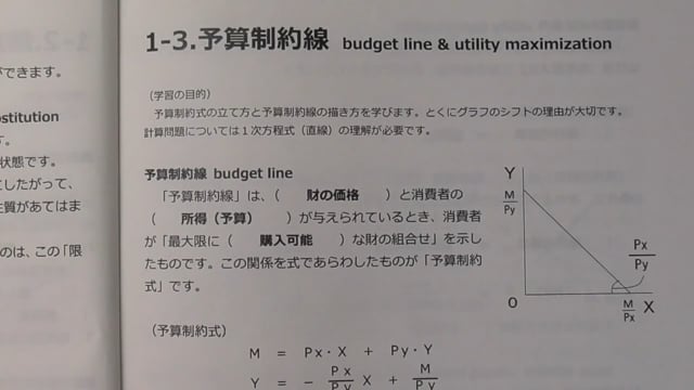 （ミクロ1-3）予算制約線
