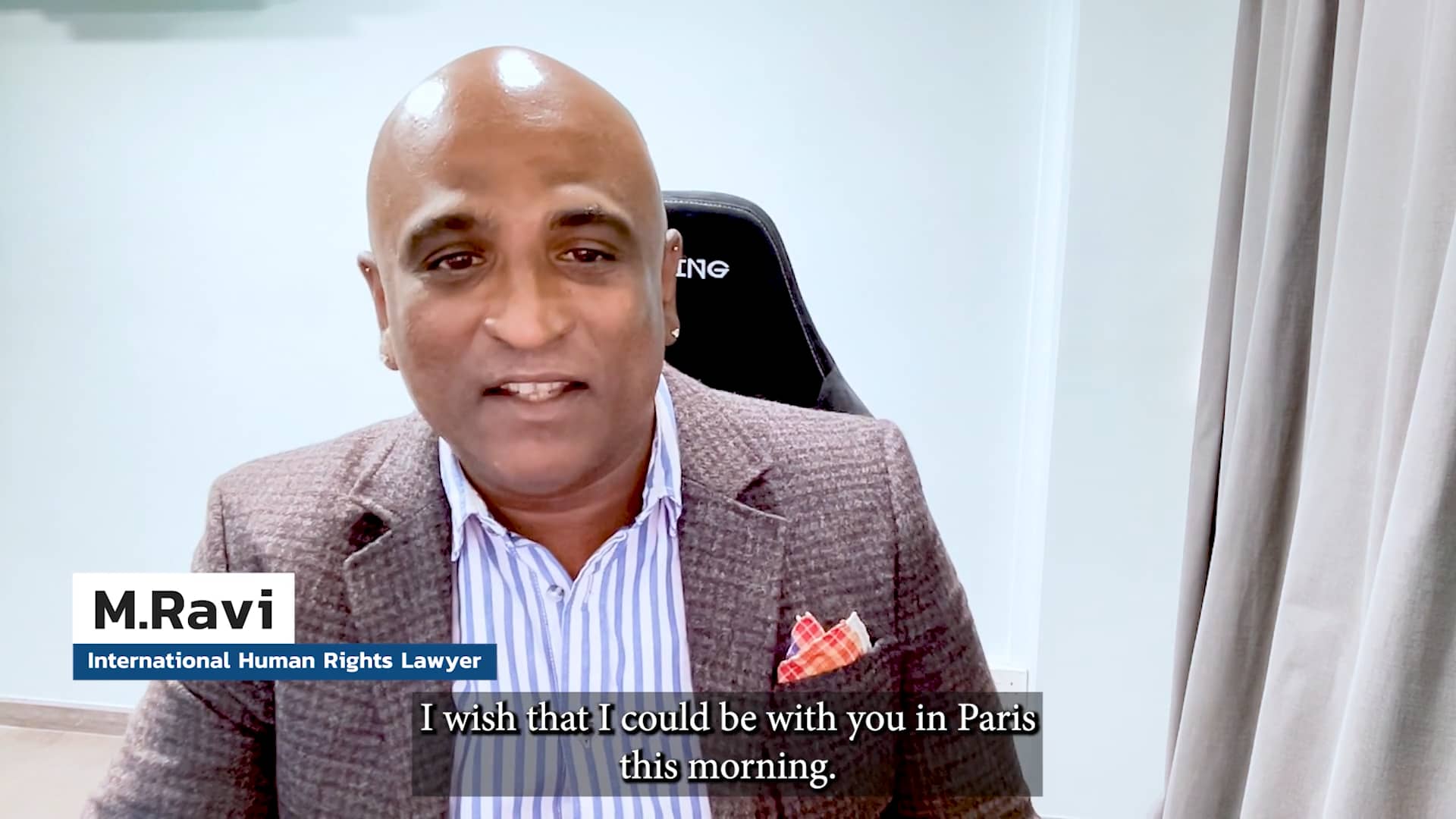 IBA Human Rights Award 2023 awardee Ravi Madasamy on Vimeo