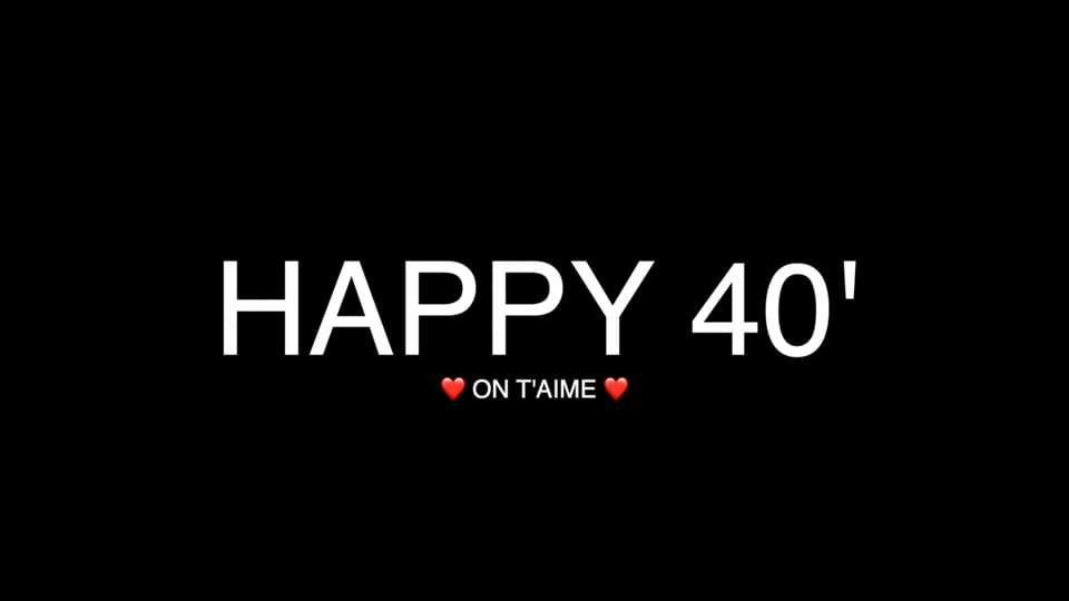 Exemple montage vidéo Bref. 40 ans !
