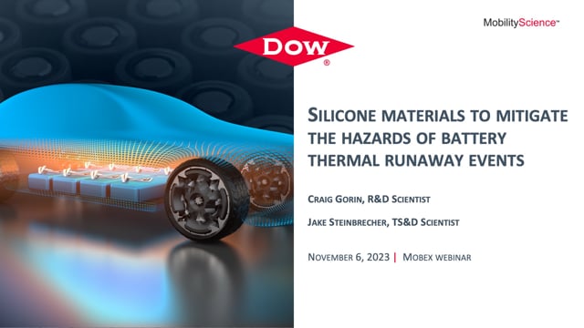 Silicone solutions to mitigate the hazards of battery thermal runaway events