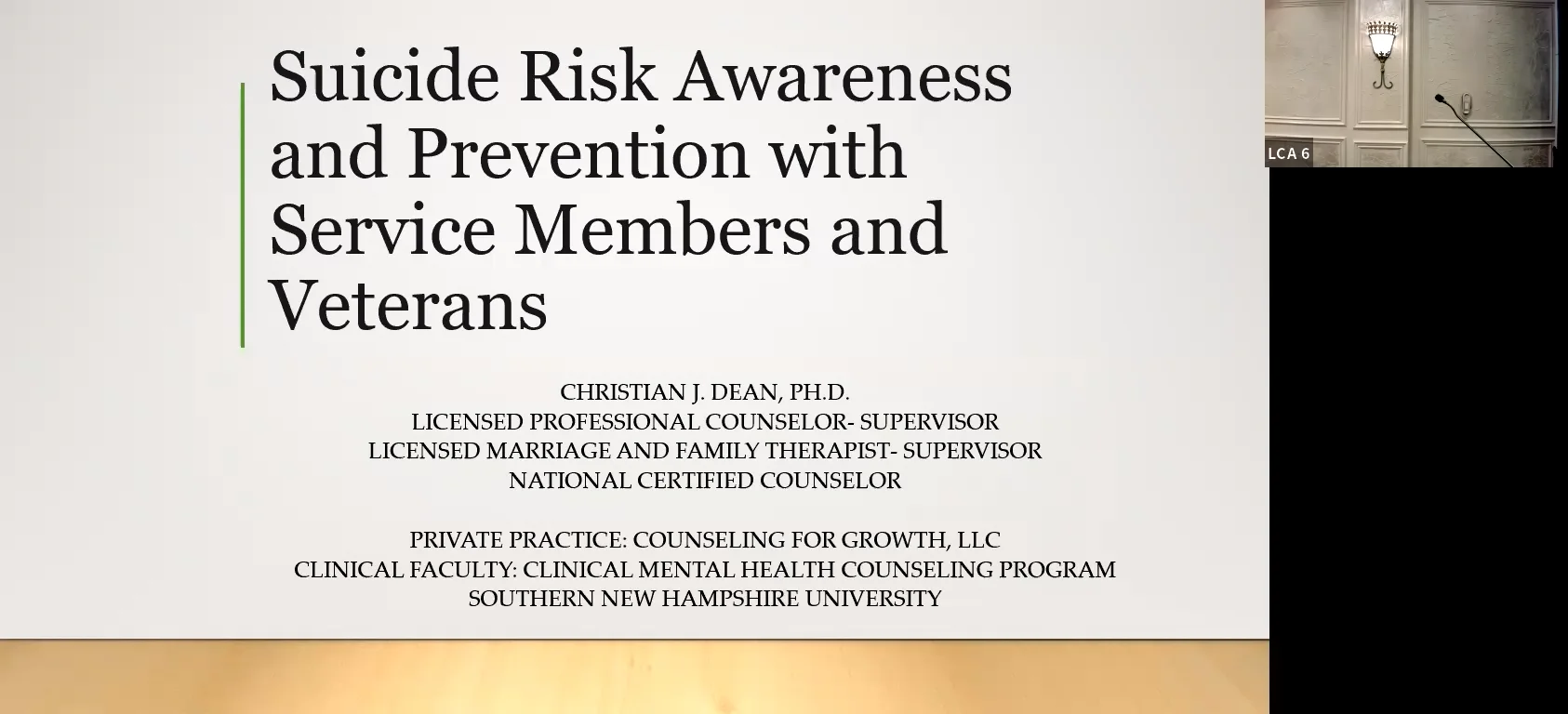 Suicide Risk Awareness and Prevention Services on Vimeo