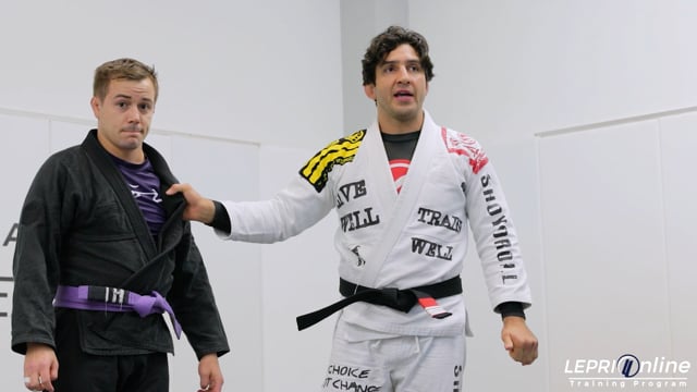 Single Leg on Collar Grip Side Takedown by Controlling the Waist to Back Take