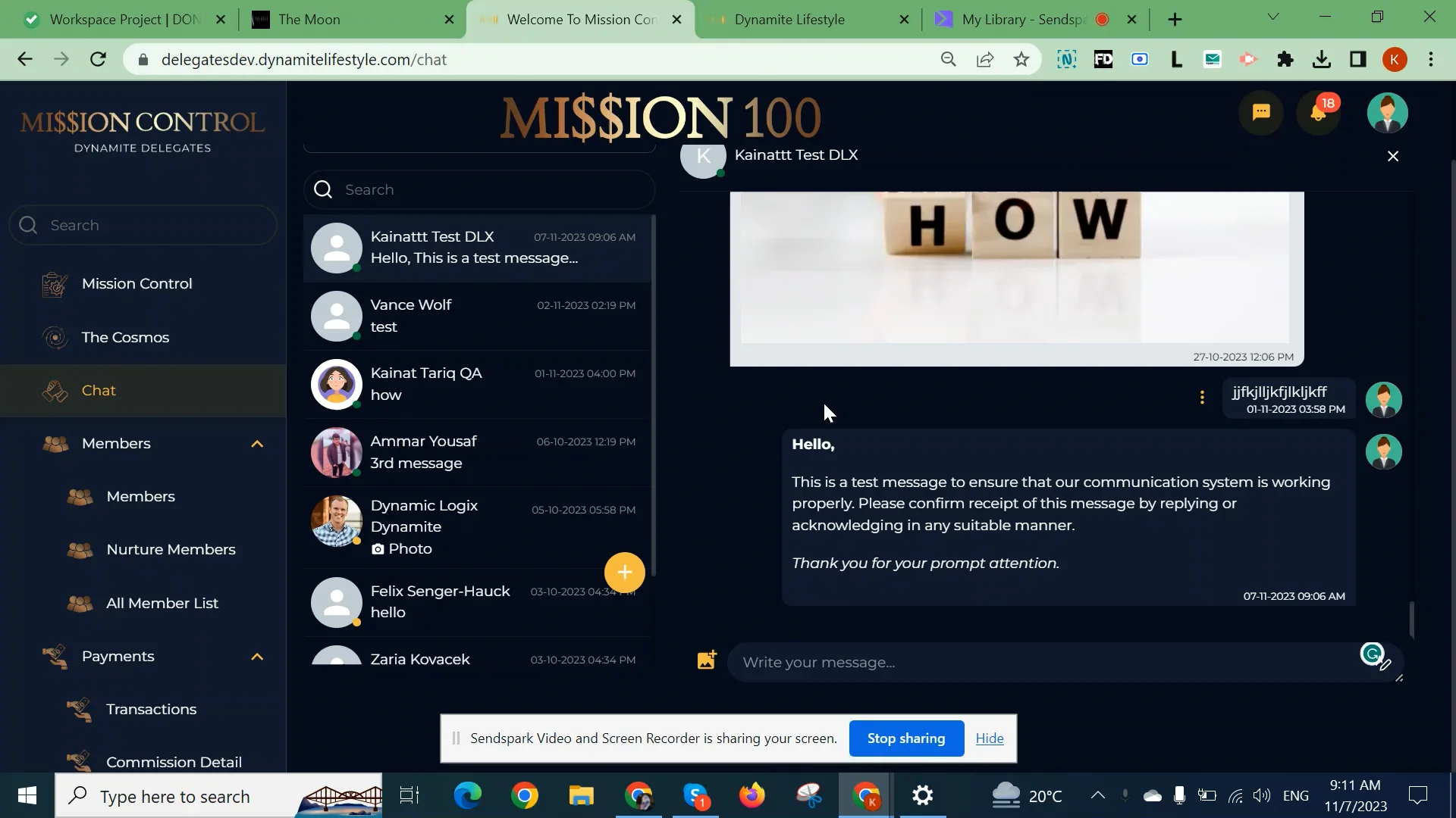 Add Chat Message as a Note, Delegate Chat on Vimeo