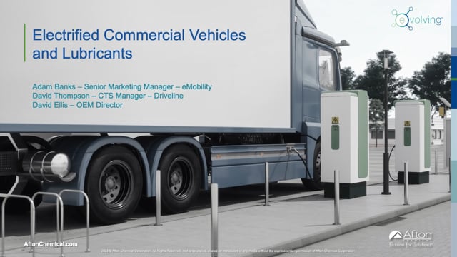 Electrified commercial vehicles and lubricants