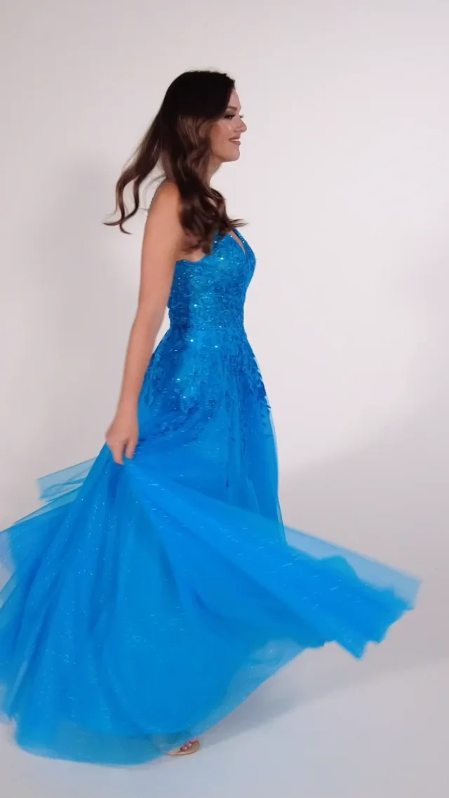 Ellie Wilde Plunging Fitted Prom Dress EW34088 – Terry Costa