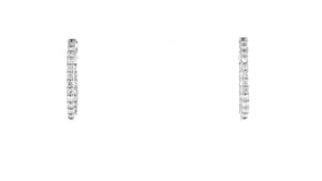 50 ct. t.w. Lab-Grown Diamond Inside-Outside Hoop Earrings in Sterling Silver