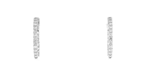 1.00 ct. t.w. Lab-Grown Diamond Inside-Outside Hoop Earrings in Sterling Silver