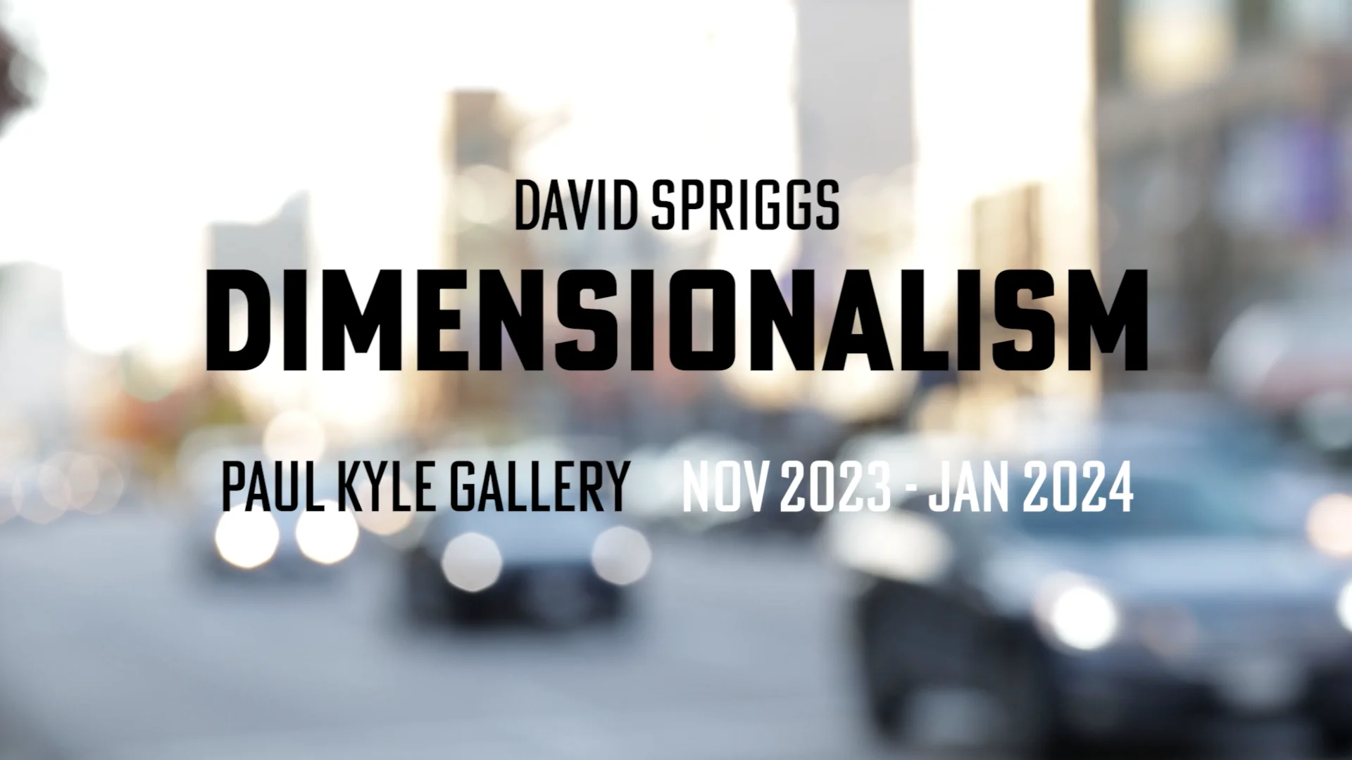 David Spriggs interviewed for Dimensionalism at Paul Kyle Gallery