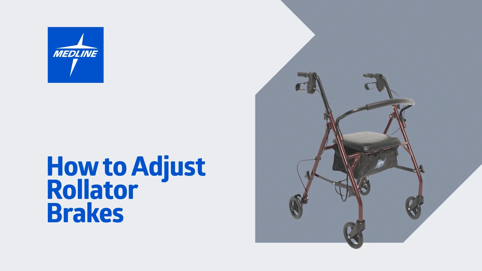 How to adjust brakes on a Medline Rollator on Vimeo