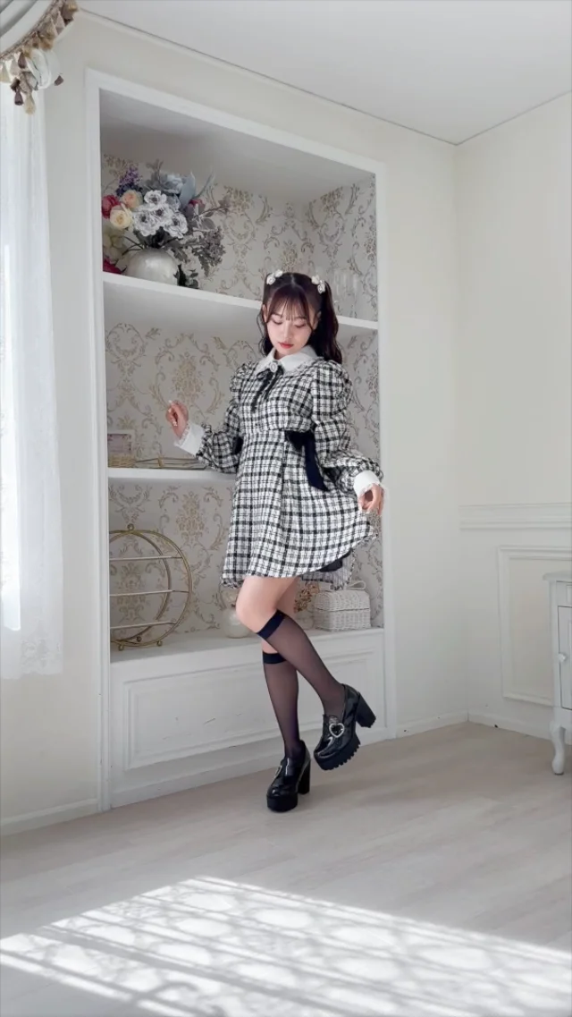 ROJITAxFuuuuu_ri collaboration】ツイードチェックトリプル  