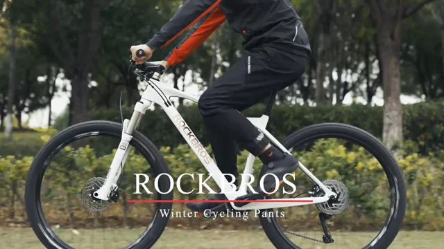 ROCKBROS Men's Winter Cycling Pants Warm with Adjustable Elastic Waist
