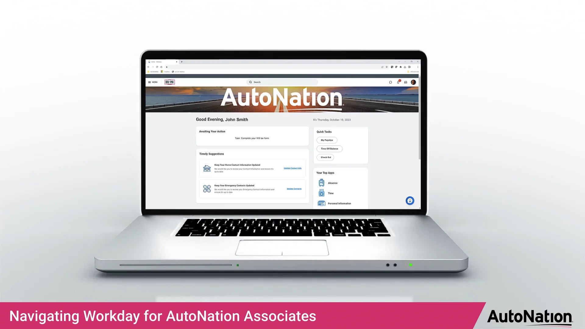 Navigating Workday for AutoNation Associates on Vimeo