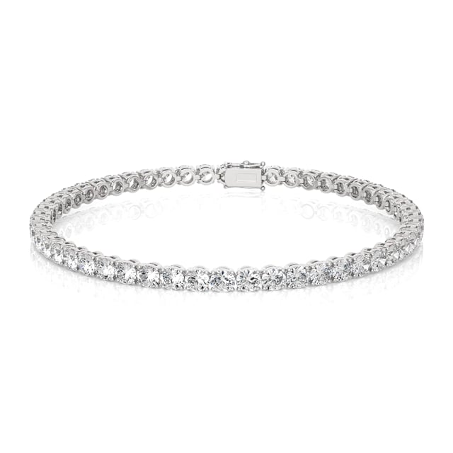 5.80 karaat lab grown diamanten tennisarmband in wit goud