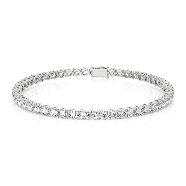 5.20 carat bracelet rivière en or blanc avec diamants synthétiques