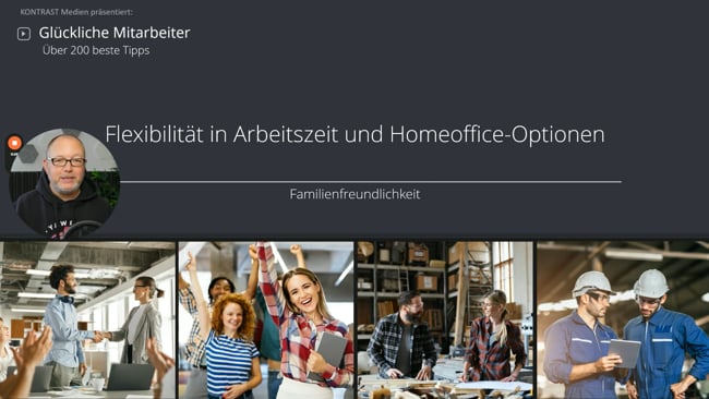 Flexibilität in Arbeitszeit und Homeoffice-Optionen