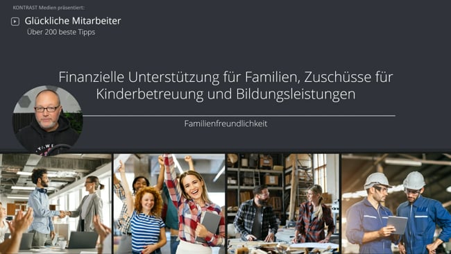 Finanzielle Unterstützung für Familien, Zuschüsse für Kinderbetreuung und Bildungsleistungen
