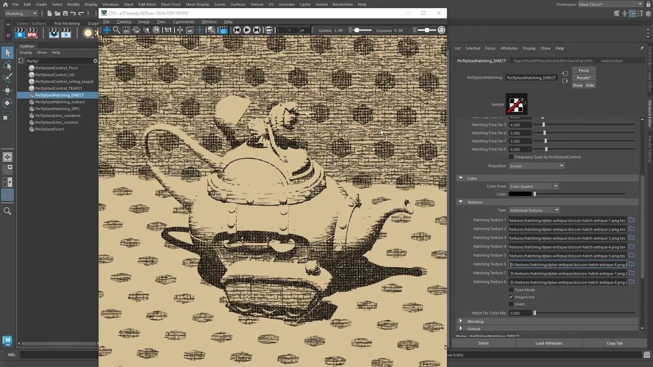 Hatching & Watercolor - Custom Textures on Vimeo