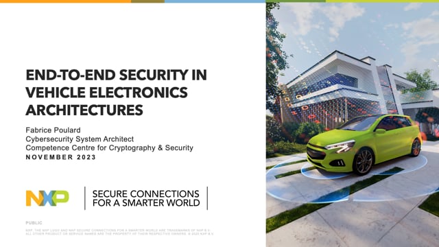 End-to-end security in vehicle electronics architectures