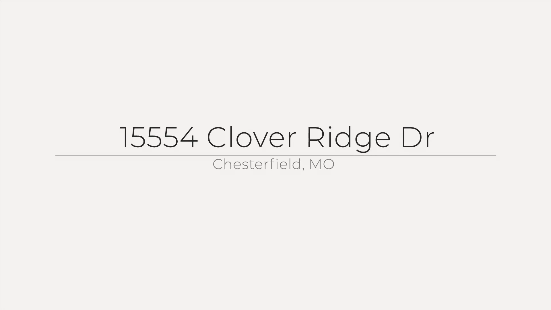 15554 Clover Ridge Dr, Chesterfield, MO on Vimeo