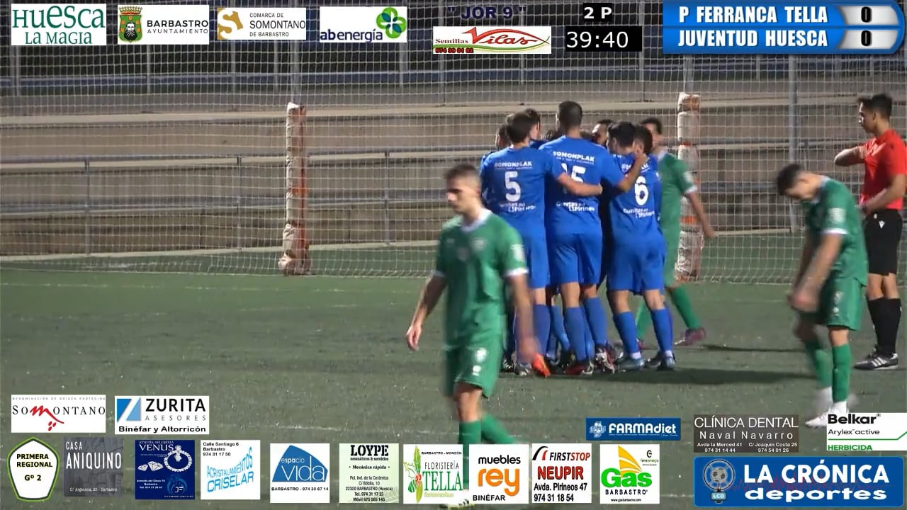 (RESUMEN Y GOL) Peña Ferranca Tella 1-0 Juventud de Huesca / Jornada 9 / Primera Regional Gr 2