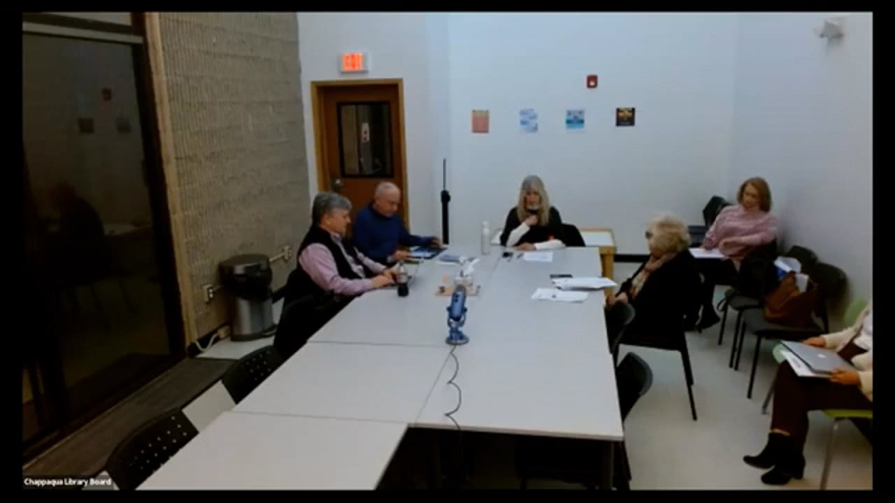 Chappaqua Library Board of Trustees Special Meeting 11/2/23