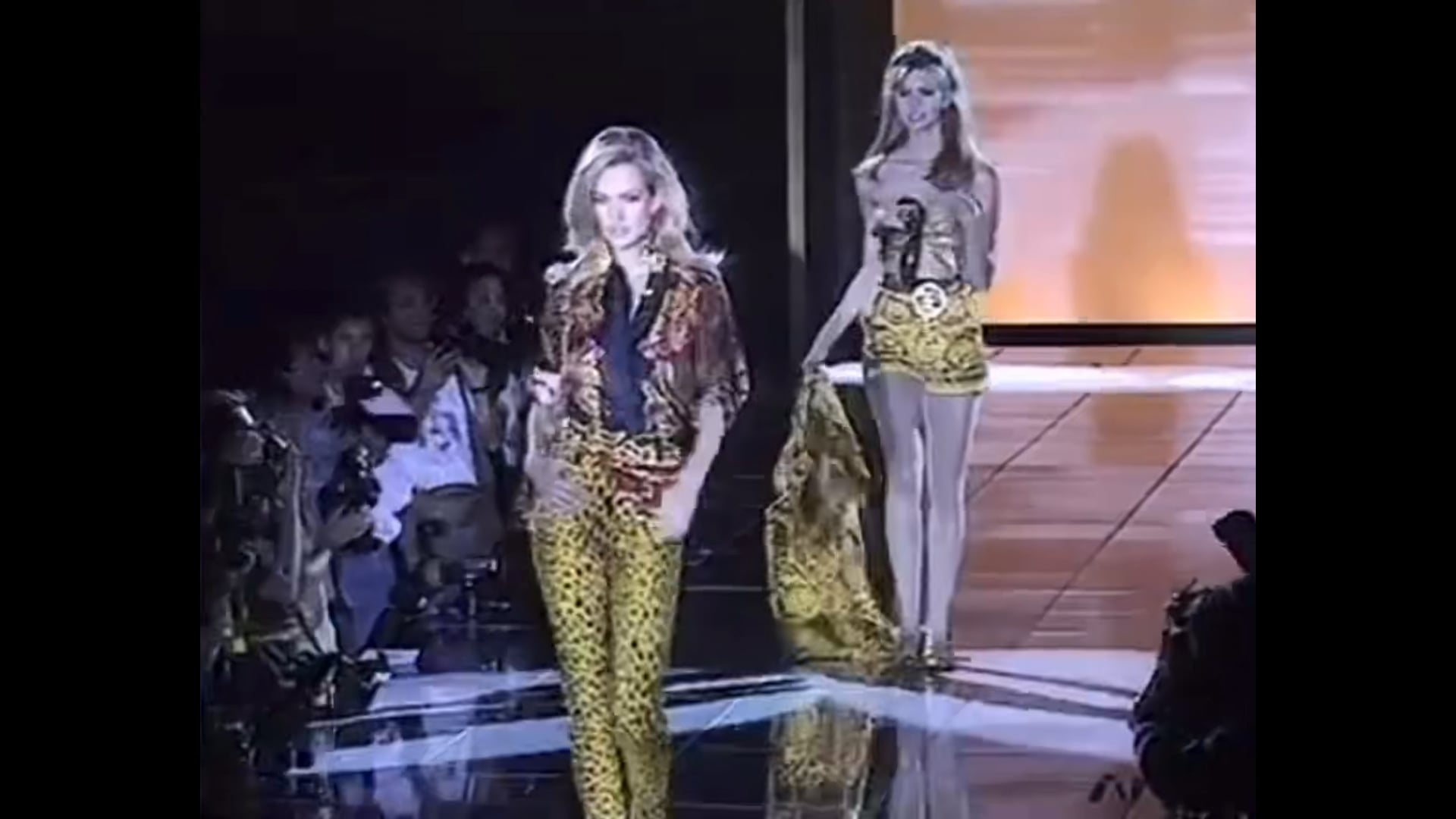 S/S 1992 Gianni Versace Runway Rhinestone Gold Shell Jewel