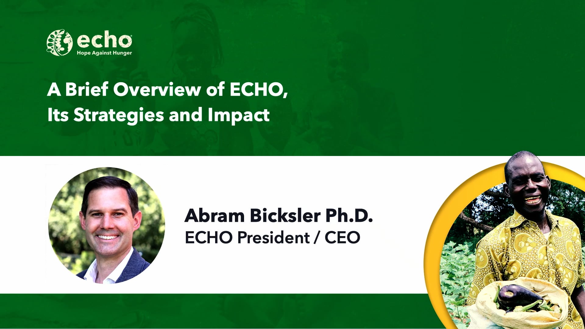 An Introduction to ECHO - Abram Bicksler, Ph.D.