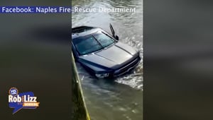 Car Ends Up Underwater