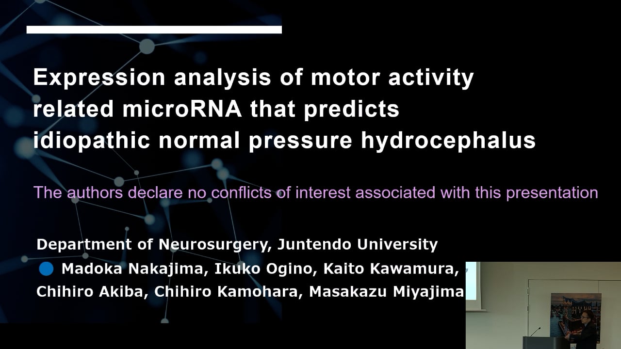 S28. Madoka Nakajima - Expression analysis of motor activity related genes to predict idiopathic normal pressure hydrocephalus