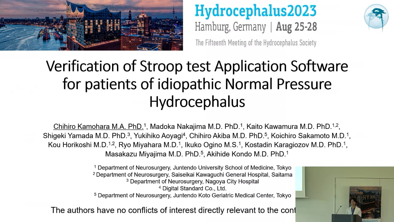 S31. Chihiro Kamohara - Verification of the Stroop test Application Software for patients of idiopathic Normal Pressure Hydrocep