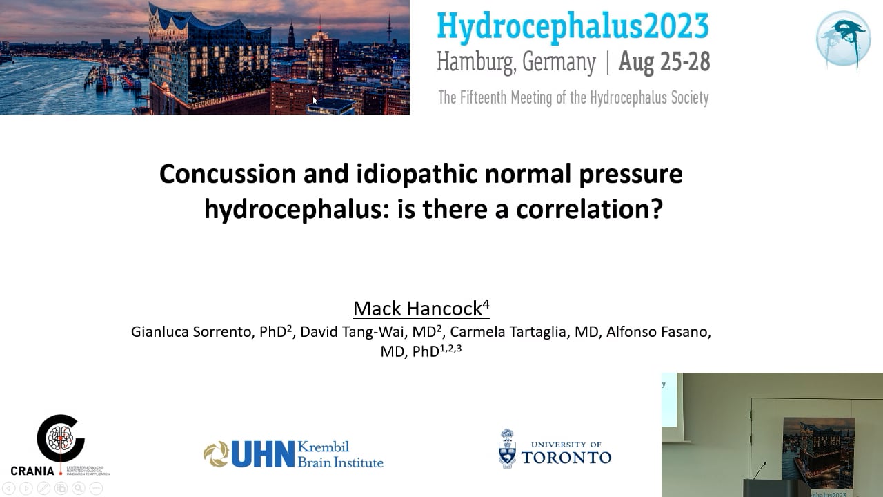 S28. Mack Hancock - Concussions and idiopathic normal pressure hydrocephalus, Is there a correlation