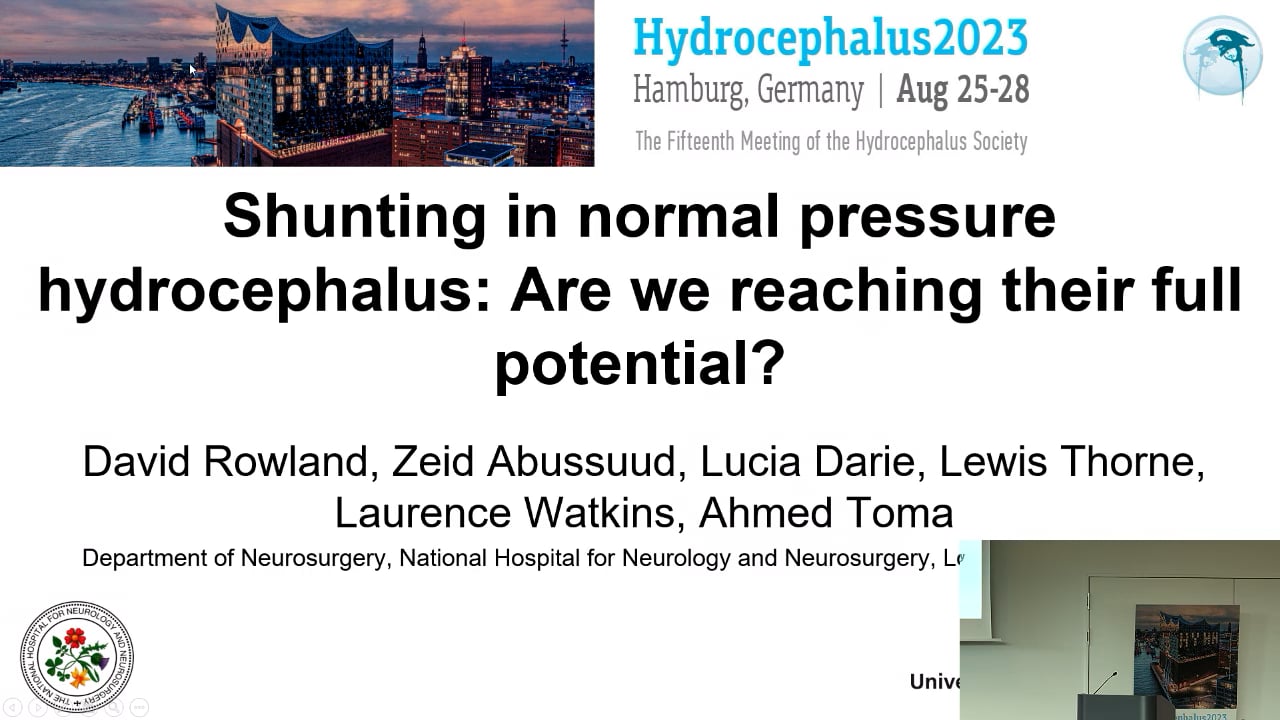 S31. David Rowland - Shunting in normal pressure hydrocephalus, Are we reaching their full potential