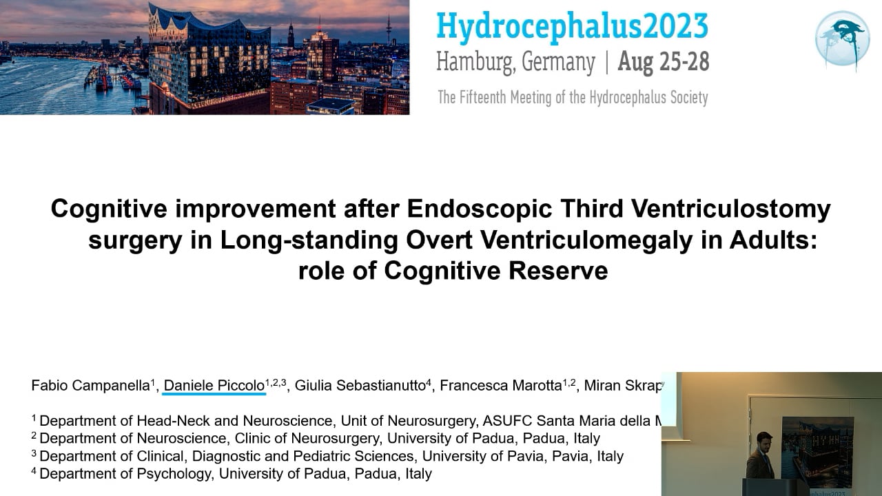 S22. Daniele Piccolo - Cognitive Improvement after Endoscopic Third Ventriculostomy Surgery in Long-standing Overt Ventriculomeg