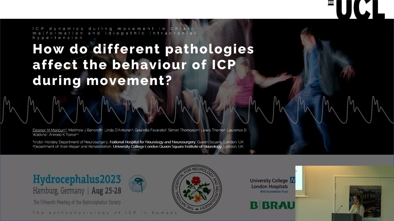S25. Eleanor Moncur - ICP dynamics during movement in Chiari malformation and idiopathic intracranial hypertension