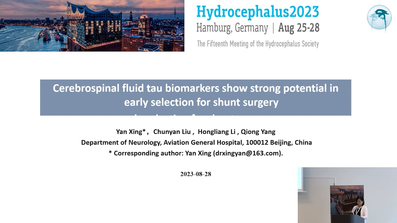 S32. Yan Xing - Cerebrospinal fluid tau biomarkers show strong potential in early selection for shunt surgery