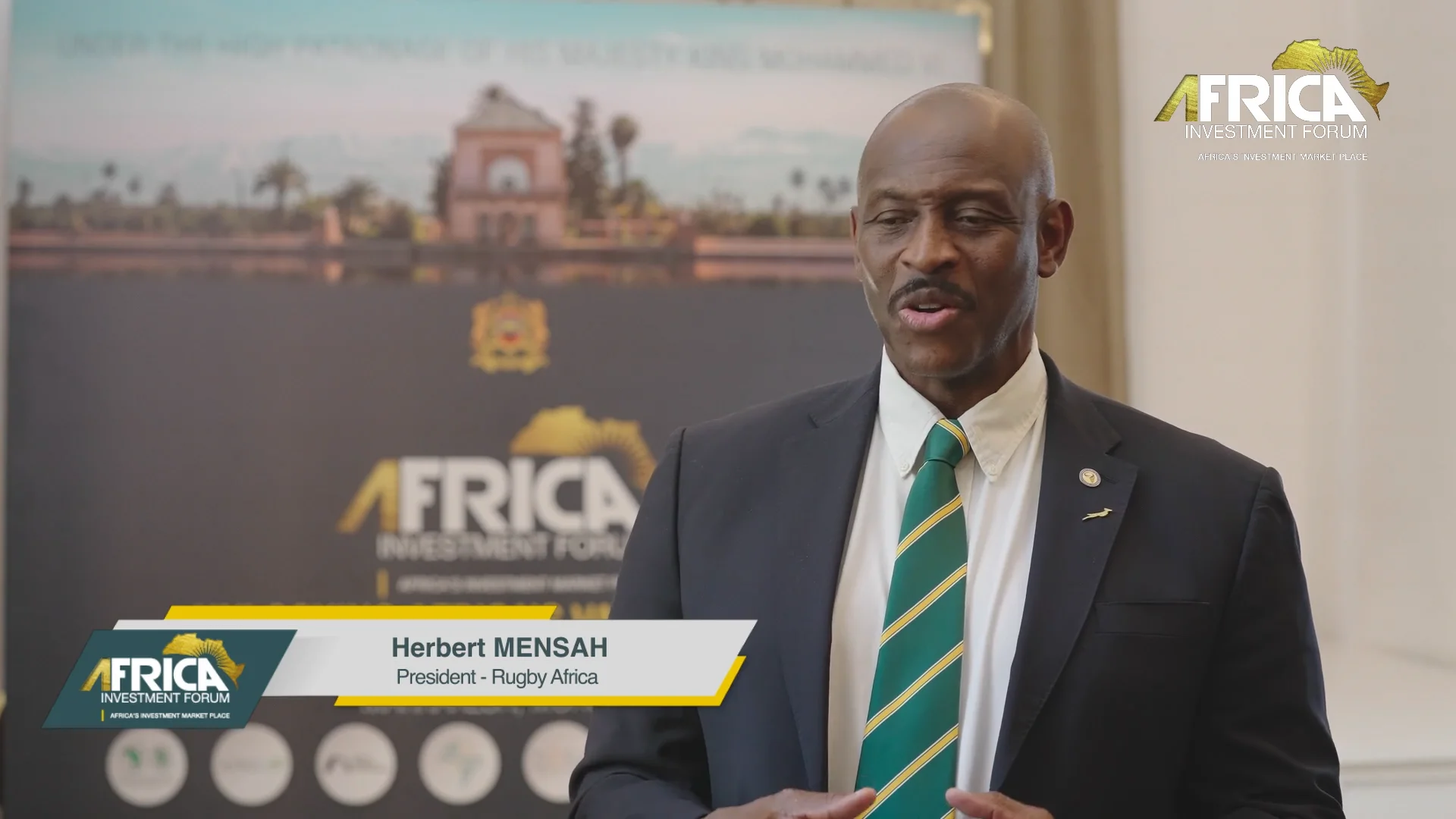 Africa Investment Forum 2023 Interview with Herbert Mensah President of Rugby Africa