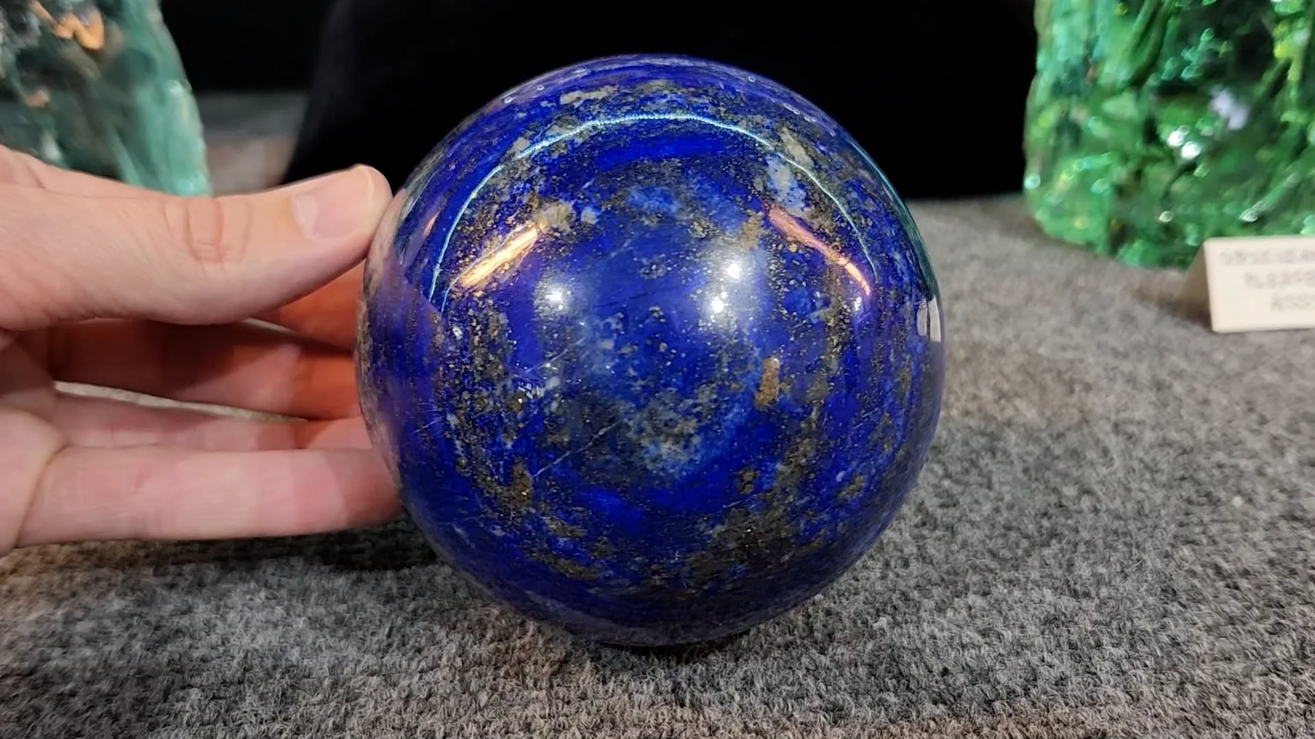 Lapis Lazuli Sphere, 3.2 pounds (Afghanistan #F0636) 3.7 inches