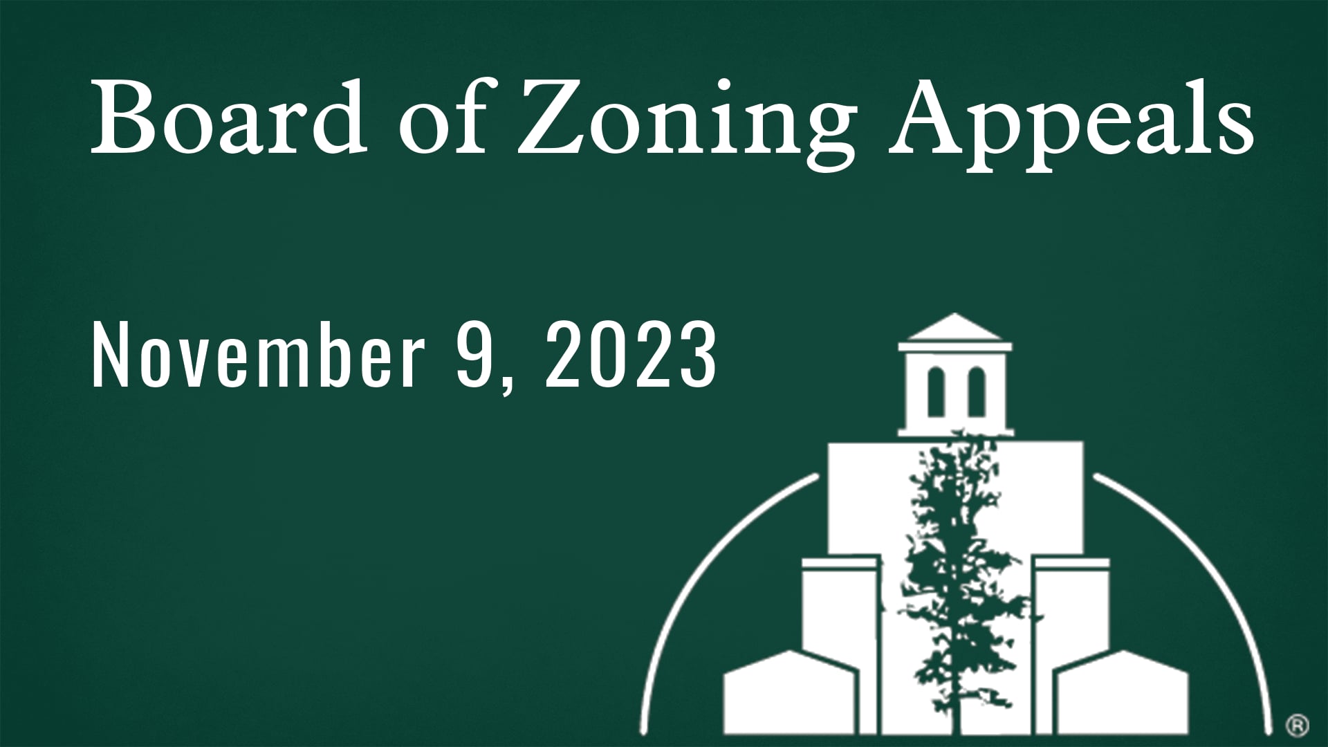 Board of Zoning Appeals November 9