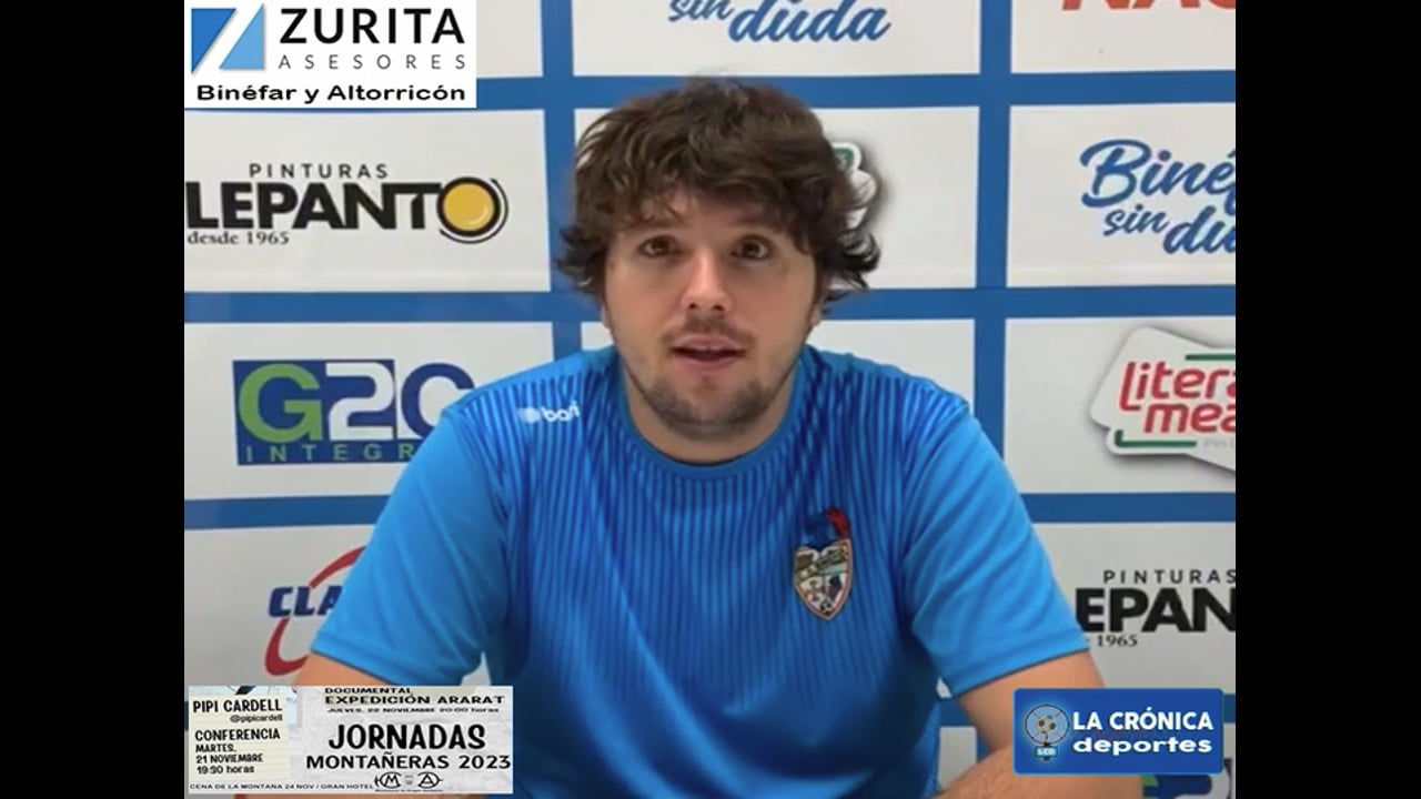 LA PREVIA / CD Binéfar - SD Huesca B / LUIS ARCAS (Entrenador Binéfar) Jor. 10 - Tercera Rfef / Fuente: Facebook CD Binéfar