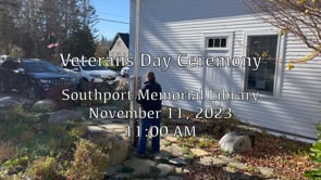 Veterans Day Ceremony 2023, Southport Maine