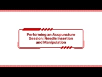 Massage Therapy: Performing an Acupuncture Session Needle Insertion