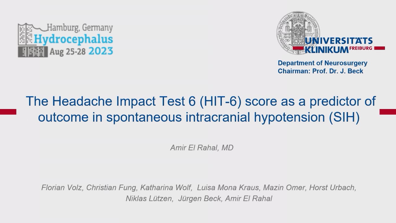 S21. Amir El Rahal - Recovery and long-term outcome after neurosurgical closure of spinal CSF leaks in patients with spontaneous