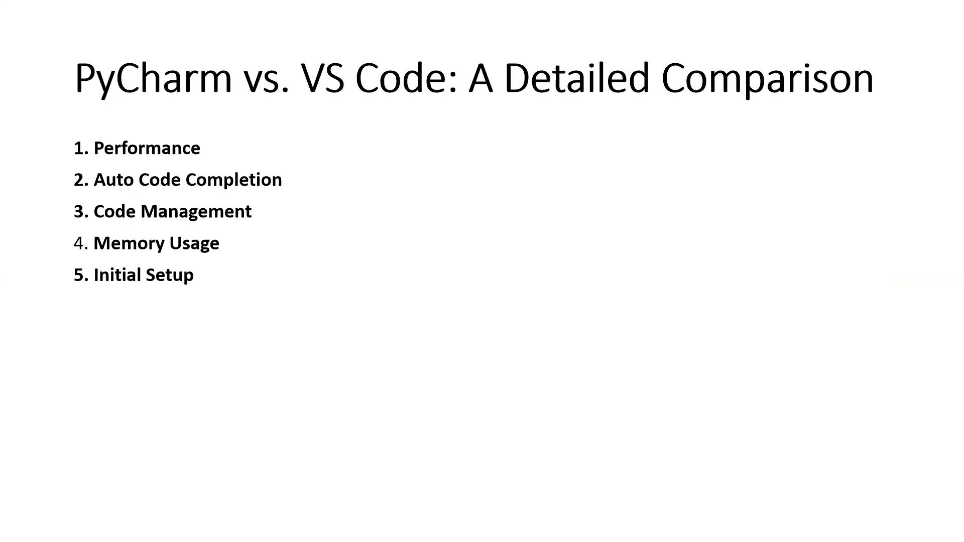 - What is the difference between, Pycharm and VSCode on Vimeo