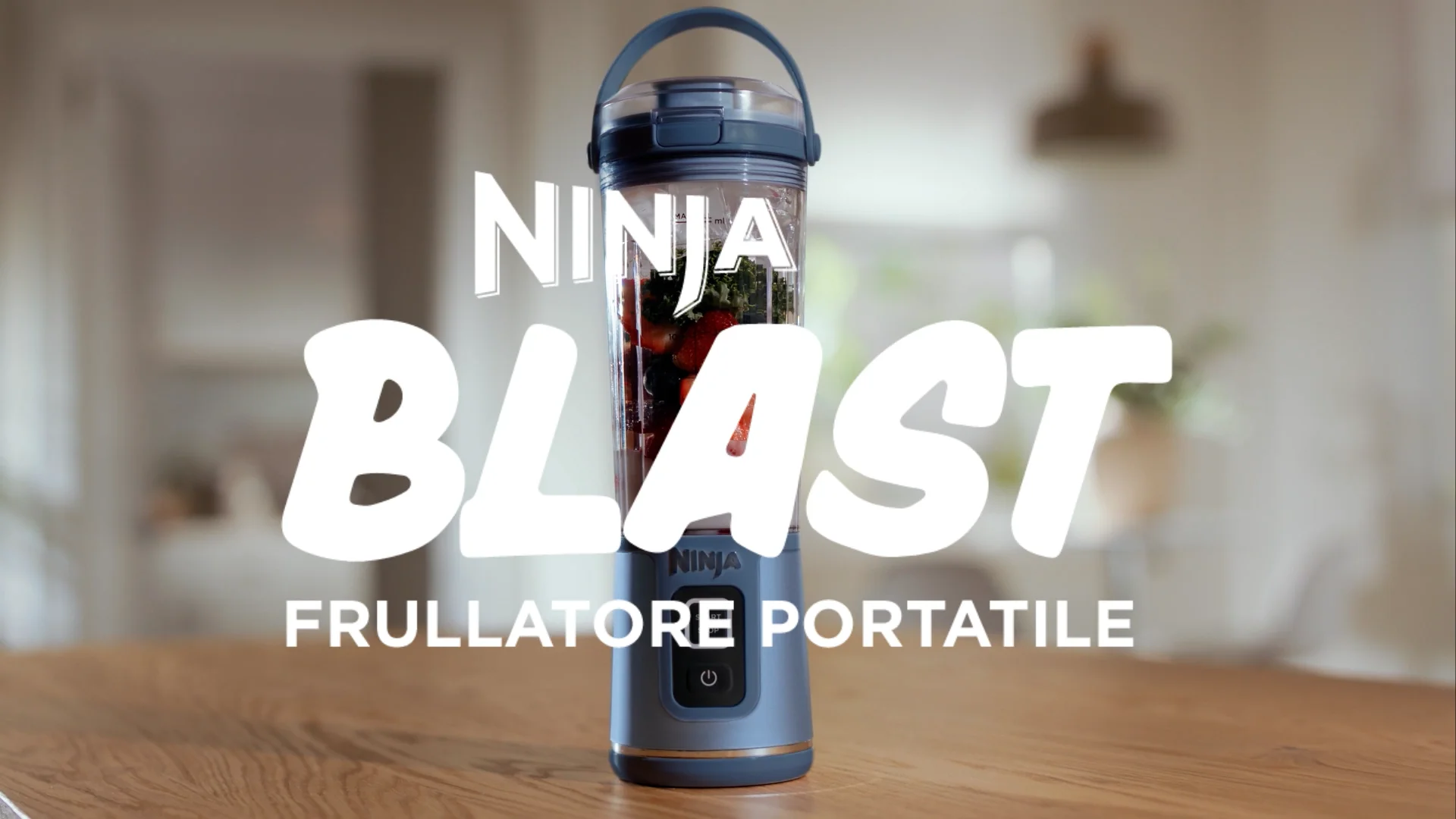 Ninja Blast BC151AQ – Frullatore Portatile Ricaricabile USB-C – Capacità 510ml – Lama BlastBlade, Coperchio Beccuccio, Senza BPA