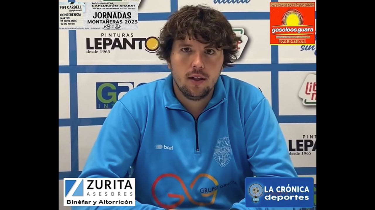 LUIS ARCAS (Entrenador Binéfar) CD Binéfar 1-0 SD Huesca B / Jor. 10 - Tercera Rfef / Fuente: Facebook CD Binéfar