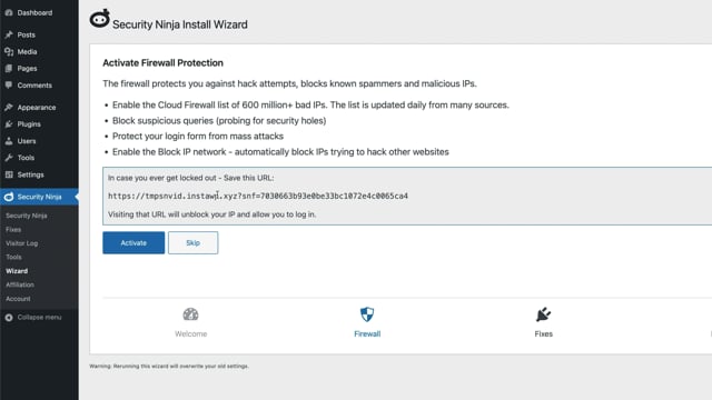 Security Ninja Install Wizard